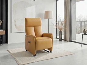 XXXLutz RELAXAČNÉ KRESLO, koža, kari žltá Sit & More - Online Only obývacie izby - 0001440324S4