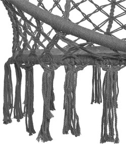 Springos Bocianie hniezdo so strapcami – závesné kreslo s vankúšom grafit SPR0046