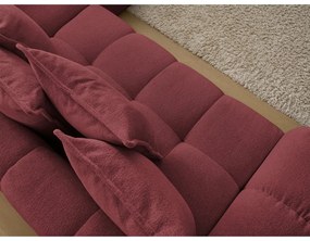 Vínovočervená ženilková rozkladacia/s úložným priestorom rohová pohovka (pravý roh/do L) Everest – Bobochic Paris