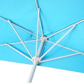 Slnečník polkruh Parla - polyester/hliník - 270cm tyrkysová bez stojanu