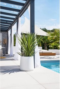 Kvetináč VEKRA, výška 40 cm, sklolaminát, biely