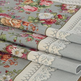 GOBELÍNOVÝ BEHÚŇ NA STÔL S ČIPKOU 140X180 CM VZOROVANÝ