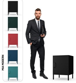 Čierny nočný stolík kovový MIA Modern 424 x 595 x 400 mm