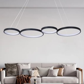 LED Luster na lanku FLAMENCO LED/42W/230V 4000K čierna