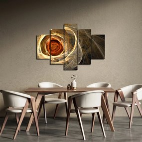 Obraz - Abstraktné ruže v ohnivých farbách (150x105 cm)