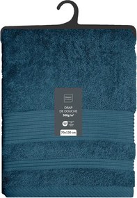 Tmavomodrá froté bavlnená osuška 70x130 cm Tendresse – douceur d'intérieur