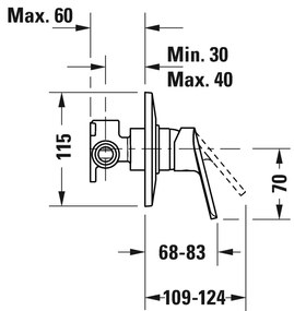 Duravit No.1 - SET sprchová páková batéria podomietková + základné teleso, chróm N14210007010