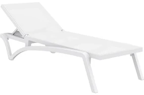 PACIFIC záhradné lehátko white/tuquoise