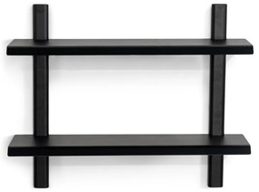 Čierna poschodová kovová polica 60 cm Hola – Spinder Design