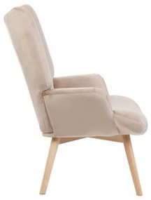 Hojdacie kreslo B2 MOSS PLUS 2v1 zamatovo béžové 890043