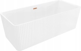 Mexen Nila voľne stojaca vaňa 170x75 cm, biela, brúsená meď