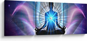 Obraz - Meditácia (s hodinami) (90x30 cm)