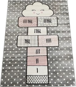 BE Koberec Smart Kids 22604 GREY – sivý obdĺžnikový Rozmer: 160x230 cm