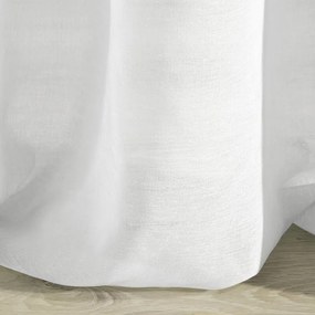 Dekorstudio Tylová záclona ESIM na dekoračných krúžkoch 140x250 cm – biela
