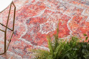 Dywany Łuszczów, Kusový koberec ANDRE Frame 1684, 120x170, červená, chodba / predsieň