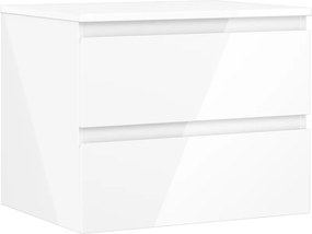 Mexen Orio, kúpeľňová skrinka 60 cm s hornou časťou, 2 zásuvky, biela lesklá, 91A10-06047-2-BFFC00