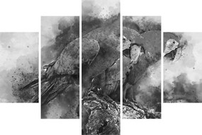 Obraz - Akvareloví papagáje (150x105 cm)