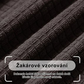 Elastický žakárový poťah na kreslo BestBerg / hnedá