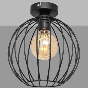 Prisadený luster MERCURE 1xE27/15W/230V pr. 24 cm čierna