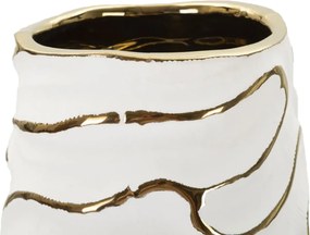 Váza Lia 39 cm biela/zlatá