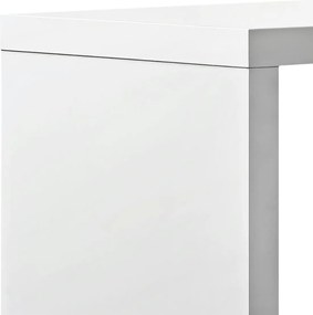 Sconto Barový stôl s regálom BART biela