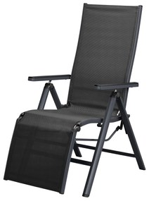 Livarno home Hliníkové kreslo Houston, sivé  (100386203)