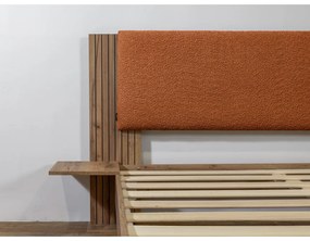 Oranžová dvojlôžková posteľ s roštom 160x200 cm Lior – Bobochic Paris