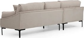 Svetlobéžová rohová pohovka Artie Leo, ľavý roh