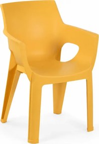 Záhradná jedálenská stolička IVY, žltá