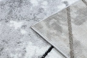 Koberec COZY Polygons, geometrický - sivý
