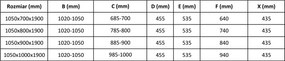 Mexen Apia sprchovací kút s posuvnými dverami 105 (dvere) x 100 (stena) cm, 5mm číre sklo, zlatý profil, 840-105-100-50-00