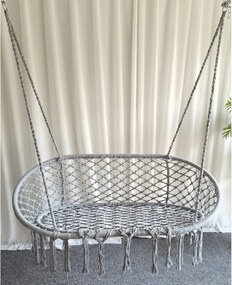 GARDEN LINE Dvojité závesné kreslo – sivé HAM5177