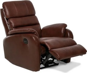 Kožené polohovacie kreslo ELEGANT 2, čierna (RE Typ 2)