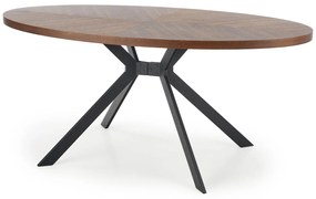Jedálenský stôl Laraco (orech + čierna) (pre 6 osôb). Vlastná spoľahlivá doprava až k Vám domov. 1028077