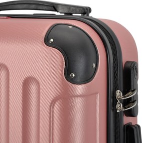Kabínový kufor na 4 kolieskach 55x39x20cm Rose gold farba