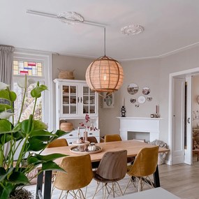 Orientálne závesné svietidlo hnedé 50 cm - Pascal