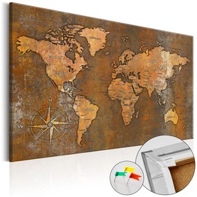Artgeist Obraz na korku - Rusty World [Cork Map] Veľkosť: 60x40