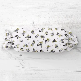 Biante Vankúš valec bonbon Sandra SA-345 Sivé ružičky na bielom 15x40 cm