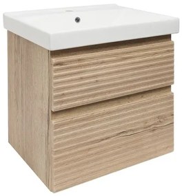 Kúpeľňová skrinka 2 zásuvková s umývadlom Naturel Savona 58x53x44, 8 cm dub Halifax mat SAVONA260DHU1, 1 ks