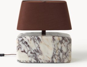 Stolová lampa Maleo's podstavcom z mramoru Calacatta Viola