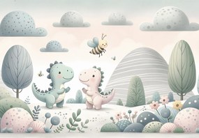 Fototapeta - Šťastní dinosauri (147x102 cm)