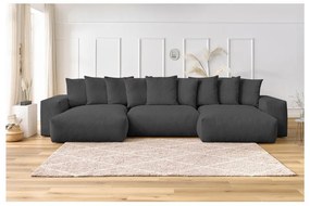 Sivá menčestrová rohová pohovka Voltaire – Bobochic Paris