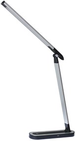 RABALUX LED stolná kancelárska lampa MISHA, 7W, denná biela, strieborná, čierna