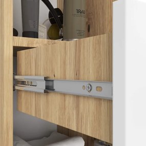 Kúpeľňová skrinka FIN SLIDE 30 2D 1SZ 1W PK artisan / biela