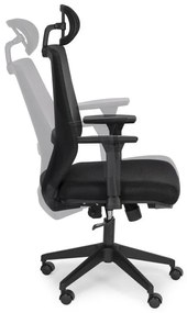Ergonomická kancelárska stolička s priedušným operadlom a opierkou hlavy