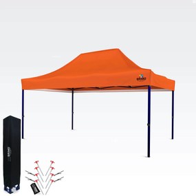 BRIMO Nožnicový párty stan EXCLUSIVE oceľ 3x4,5 m bez stien oranžový