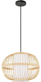 Toolight Natural, závesné stropné svietidlo 1xE27 APP1631-1CP, prírodná hnedá, OSW-05104