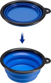 Skladací transportný box pre psov L s miskou a pelíškom, siv