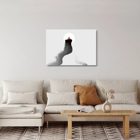 Sklenený obraz - Meditácia na vrchole (70x50 cm)