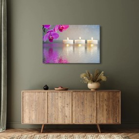Obraz sviečok na vode (90x60 cm)